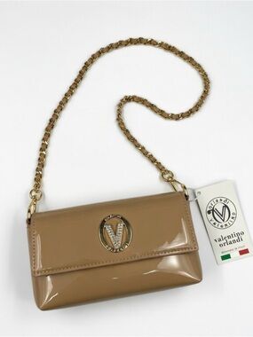 NEW Authentic Valentino Orlandi Taupe Crossbody Purse
